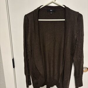 Mossimo Brown Open Cardigan Sweater Size Large Cozy Minimalist Layer